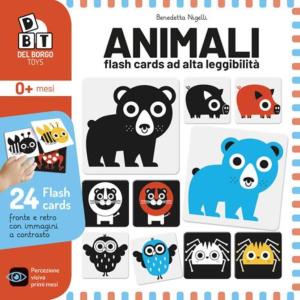 FLASH CARD A CONTRASTO ANIMALI