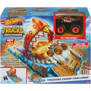 HOT WHEELS MONSTER TRUCK - ARENA DEGLI SCONTRI SFIDA DEL MORSO PER IL TESORO TIGER SHARK