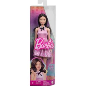 BARBIE® DOLL CAPELLI CASTANICON VESTITO ROSA E BIANCO A QUADRETTI 224