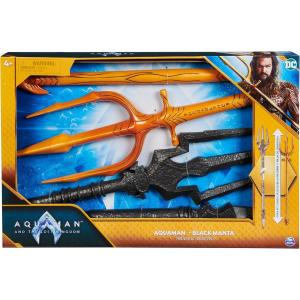 AQUAMAN MANTA TRIDENTE NERO E DORATO