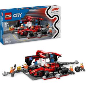 LEGO CITY FORMULA 1 PIT STOP MECCANICI CON MONOPOSTO F1