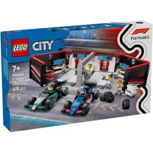 LEGO CITY FORMULA 1 GARAGE CON MONOPOSTO MERCEDES-AMG E ALPINE F1