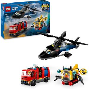 LEGO CITY GREAT VEHICLES ELICOTTERO, AUTOPOMPA E SOTTOMARINO