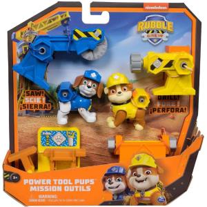 PAW PATROL RUBBLE & CREW SET PERSONAGGI CON STRUMENTI DA LAVORO