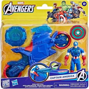 AVENGERS CAPTAIN AMERICA CON SCUDO E VEICOLO 10 CM