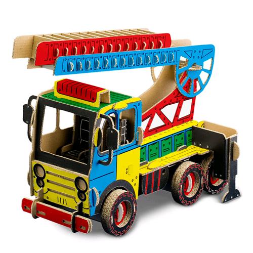 Prodotto: TOD-60045NN - TO DO FIRE TRUCK CAMION POMPIERI IN CARTONE  ECOLOGICO DA COSTRUIRE 35 x 22 x 25 cm - TO DO