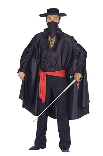 Costume zorro super lusso, 12-14 anni