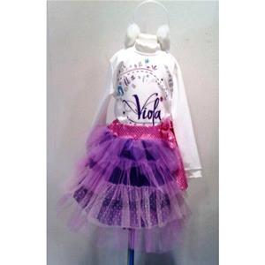 COSTUME VIOLA ISPIRAZIONE VIOLETTA BALLERINA  MIS. XS 3-4 ANNI