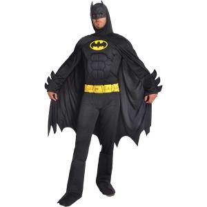 COSTUME BATMAN ADULTO CON MUSCOLI TAGLIA L 50-52