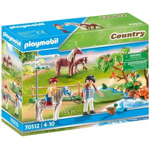 PLAYMOBIL COUNTRY PONY FARM PASSEGGIATA CON I PONY