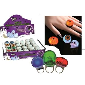 ANELLO HALLOWEEN CON LUCE H. CM 63 SOGGETTI ASSORTITI