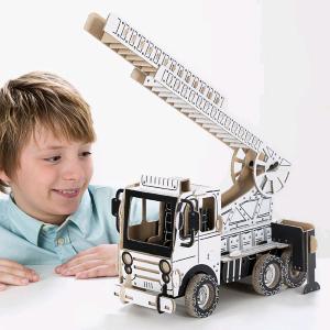 TO DO FIRE TRUCK CAMION POMPIERI IN CARTONE ECOLOGICO DA COSTRUIRE 35 x 22 x 25 cm