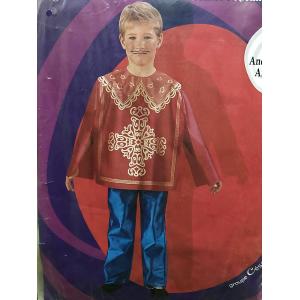 COSTUME MOSCHETTIERE ROSSO 5-7 ANNI