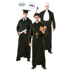 COSTUME PRETE STUDENTE GIUDICE AVVOCATO ADULTO TAGLIA L 52-54