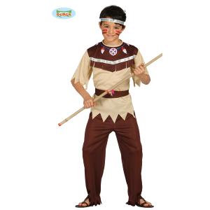 COSTUME INDIANO CHEROKEE TAGLIA 7-9 ANNI