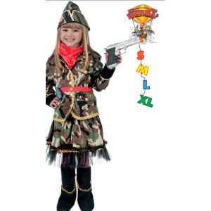 COSTUME MILITARE BIMBA MIS. 5 ANNI SOLDATESSA