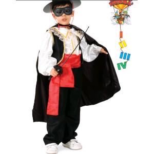 COSTUME CAVALIERE MASCHERATO ZORRO MIS 3 ANNI