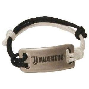 JUVENTUS BRACCIALE 2 FILI PVC PIATTI BICOLORE CON CREST UFFICIALE cm 21