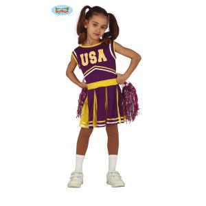 COSTUME CHEERLEADER TAGLIA 5-6 ANNI