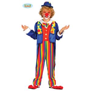 COSTUME PAGLIACCIO CLOWN BAMBINO TAGLA 5-6 ANNI