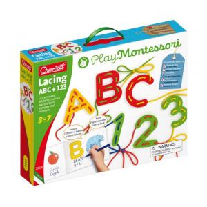 PLAY MONTESSORI LACING LACCI LETTERE E NUMERI ABC+123