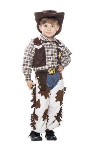 COSTUME PICCOLO COWBOY PISTOLERO SCERIFFO BABY 2-3 ANNI