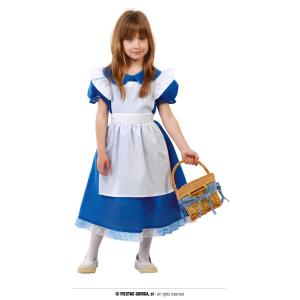 COSTUME RAGAZZINA BLU TAGLIA 7-9 ANNI ALICE