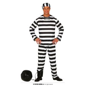 COSTUME PRIGIONIERO CARCERATO TAGLIA L 52-54