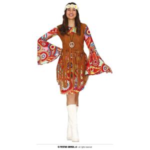 COSTUME HIPPIE FIGLIA DEI FIORI ADULTA TAGLIA M 38-40