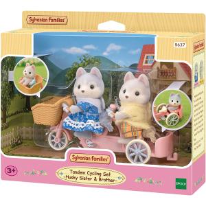 SYLVANIAN FAMILIES - TANDEM CON SORELLA E FRATELLO HUSKY