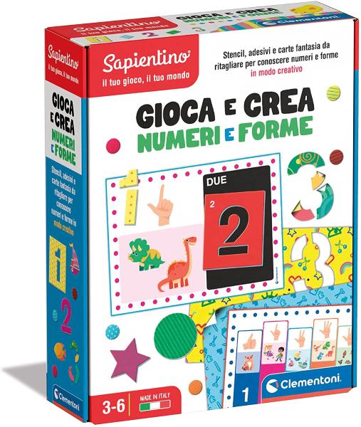 Prodotto: CLE-16727 - SAPIENTINO CREA E GIOCA: I NUMERI 3-6 ANNI -  CLEMENTONI