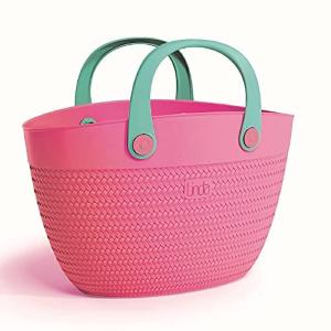 BORSA LINDA C/MANICI IN PLASTICA MAGENTA 