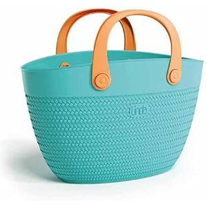 BORSA LINDA C/MANICI IN PLASTICA VERDE ACQUA